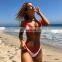 2019 HOT sale Sexy Bestselling Bikini Sexy color matching bikini high waist ladies swimsuit  Sexy Split Swimsuit Sexy charm
