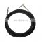 6.3MM 20FT Angle to Straight Black Flexible PVC Electric Instrument Guitar Pedal Cable