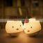 Creative Cute Chicken LED Night Light Multicolor Silicone Bedside Lamp custom home decor for children baby kids