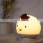 2020 hot sale chicken shaped rechargeable animal silicone led night light for baby