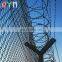 Prison Airport Chain Link Fence with Barbed Wire on Top