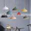 New Design Macaron Candy Color Pendant Lighting Metal Nordic Hanging Lamps E27