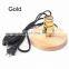 Tonghua Vintage Round Wood Base Reading Table Light E27 Aluminum Lamp Holder Indoor Home Decor Desk Lamp