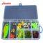 65pcs/set Fishing Lure Kit Popper floating Lure Isca Crankbait Bait Pesca Jig Fishing Hook Set With Fishing Accessories Box