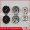 gunmetal triangle logo special hole metal ribbon button