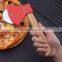 High Productivity Slicer Handle New Design Stainless Steel Axe Wood Pizza Cutter Wheel