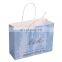 2021 hot sale cute custom Blue marble boutique gift paper shopping bags with logo printed