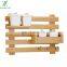 Natural Bamboo Letter Holder Wall Mounted 5 Key Hook Design Mail for Kitchen Entryway