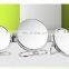 360 degree rotate round shape makeup vanity mirror high quality home 1x3x magnify wall-hanging table free standing makeup mirror