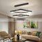 Decorative Stainless Steel Nordic Chandelier Lights LED Luxury Large Simple Black Box Living Room Chandelier Lamp