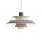 Nordic Denmark Classic Pendant Light Creative Three-layer Ceiling Hanging Lamp Fashion Aluminum Chandelier for Dining Room