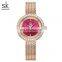 SHENGKE K0169L Luxury Rose Gold Watch For Women Adjustable Milan Mesh Band Rhinestone Bezel Bling Bling Watch Woman Gift Luxury