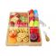 Bamboo Cheese Board Charcuterie Board Set With Removable Tray Includes 4 Serving Utensils For Gift