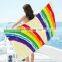 Luxury Designer Manufacturer Yellow Stripe Soft Black Hawaii Wholesale Custom Mermaid Logo White Beach Towels