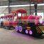 Fun fair tourist kids games trackless road train for sale