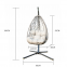 Durable Modern Outdoor Furniture Hanging Egg Swing Chair with Cushion PE Rattan Metal Frame Living Room Hotel Bedroom Courtyard