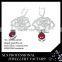 New Arrival Hip Hop Jewelry Custom AAA Zircon Jewelry Silver 925 Jewelry Accessories Level Lock Druzy Earrings