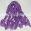 Wholesale Fringe Tassel Flower Embroidery Design Cotton Fashion Ladies Winter Shawl