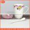 coffee mug with lid soup mug with spoon ceramic tea cup