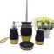 Balck Paint with Golden rope polyresin bathroom accessories set