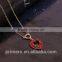 New arrival high quality red crystal stone love heart ladies stud earrings / necklaces jewelry sets