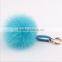 Charms Pendant for bag New 100% Fox fur ball Pom keychain key ring