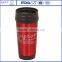 2015 insulated plastic travel mug with stainless steel outer