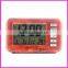 Wooden colorful calender talking alarm clock