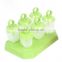Reusable Popsicle Molds Ice Pop Molds Maker Set of 6,Green