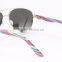 JMP614 Metal Aviator Style Sunglasses Bamboo Temple