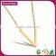 Fashion Jewelry 2016 Gold V Letter Pendant Necklace