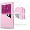 View Window Flip Leather Case With PC Cover For Samsung