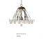 2015 America antique brass metal and fabric chandelier lighting