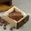 Stainless steel burr coffee grinder, manual coffee grinder, wood coffee grinder