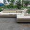 L shape white leather sectional sofa 8043