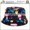 custom printed wholesale bucket hats/blank jean cool bucket hats/ tie dyed flag funny floral bucket hats