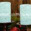 white embossed pillar candles