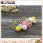 Sweet pearl alloy hair comb with colorful acrylic beads
