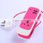 5V 2.1A US Plug Dual USB Wall Charger Universal Socket Wall Charger- Pink