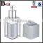 15/30/50ml square shape cosmetic bottle double wall luxury airless press lotion pump transparent surface