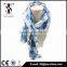 Blue color flora printed very soft lady fashion design scarf