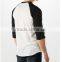 Men Fashion Blank Slim Fit Joint t Shirt Tight Fit Half Sleeve t Shirt