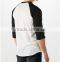 men fashion blank slim fit joint t shirt tight fit half sleeve t shirt