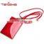 PU leather luggage name tag with long strap