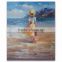 High quality Beach Child Oil Painting by heavy textured