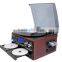 Rain Lane Double CD Player electric Gramophone and cassette encoding vinyl player