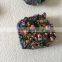 bright polychrome pyramid crystal cluster