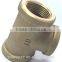 Taiwan manufacturing brass 45 degree pipe fitting lateral tee