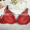 OEM Customized Breathable Nylon Sexy Young Ladies red colour Bra