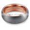 8MM Dome High Quality Tungsten Carbide Ring, 18K Rose Gold Brushed Tungsten Carbide Ring, Fashion Wedding Band Tungsten Ring